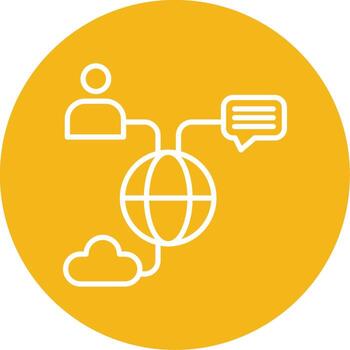 interno comunicación sistema unidad línea multi circulo vector