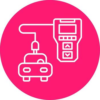 Digital Diagnostic Tool Line Multi Circle vector