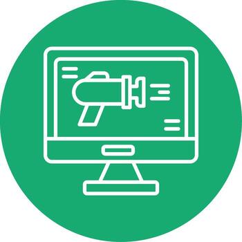 Git Push to Remote Symbol Line Multi Circle vector