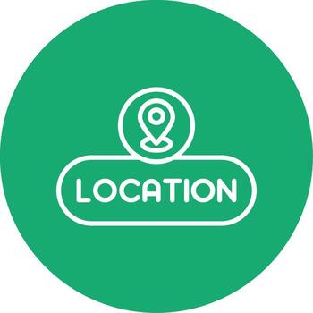 Location Pin Button Line Multi Circle vector