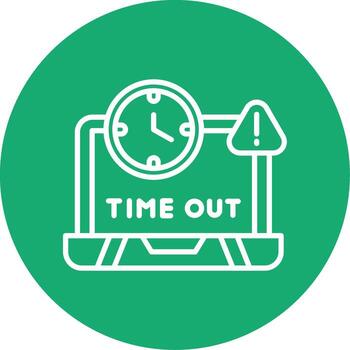 Request Timeout Error Line Multi Circle vector