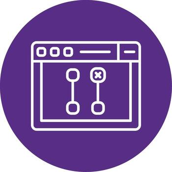 Git Pull from Remote Icon Line Multi Circle vector