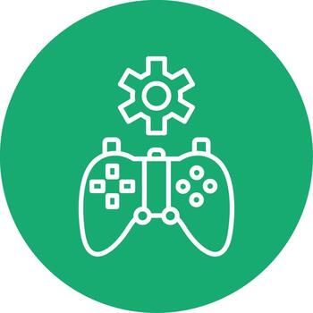 Main Game Menu Interface Line Multi Circle vector