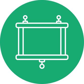 Foldable Projector Screen Line Multi Circle vector