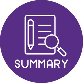 Condensed Summary Overview Line Multi Circle vector
