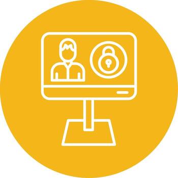 Encrypted Password Manager App Line Multi Circle vector