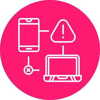 Connection Aborted Line Multi Circle vector