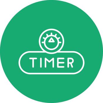 comienzo Temporizador botón línea multi circulo vector