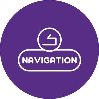 navegación menú botón línea multi circulo vector