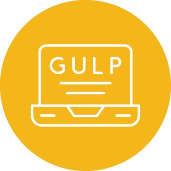 Gulp Task Automation Icon Line Multi Circle vector