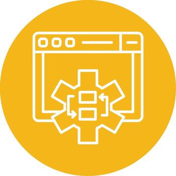 Dependency Tree Diagram Line Multi Circle vector
