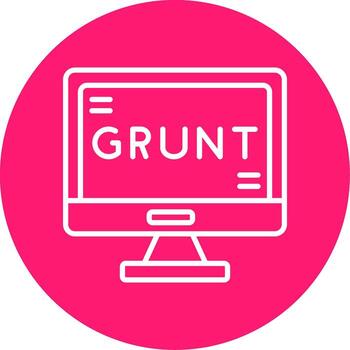 Grunt JS Task Runner Line Multi Circle vector