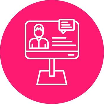 de marca seminario web hospedaje plataforma línea multi circulo vector