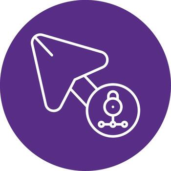 Encrypt Private Data Line Multi Circle vector