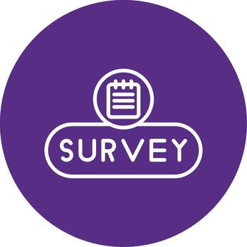 comienzo encuesta botón línea multi circulo vector