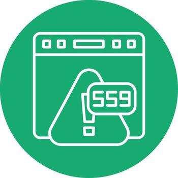 error 559 backend servidor fuera de glifo línea multi circulo vector