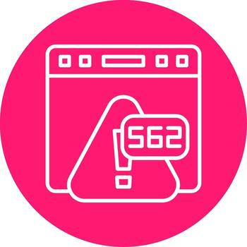 error 562 Inicio sesión sistema fracaso línea multi circulo vector