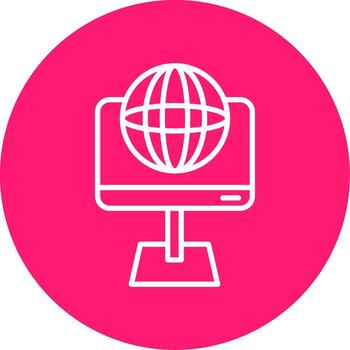 Internal Company Intranet Portal Line Multi Circle vector