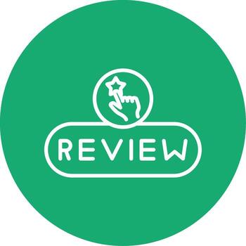 Leave Review Button Line Multi Circle vector