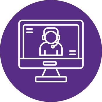 Servicio trabajador archivo icono línea multi circulo vector