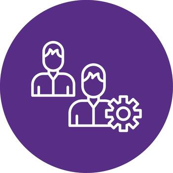 Cloud Based Sales CRM Software Line Multi Circle vector