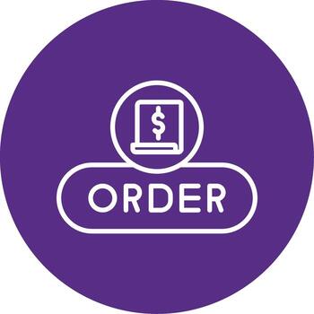 Place Order Button Line Multi Circle vector