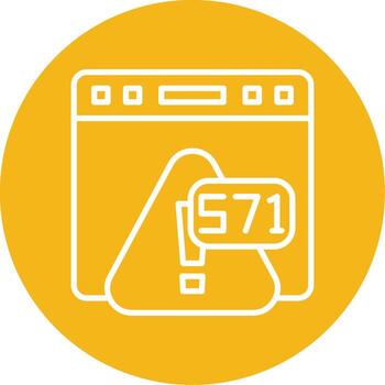 Error 571 Reverse Proxy Crash Line Multi Circle vector