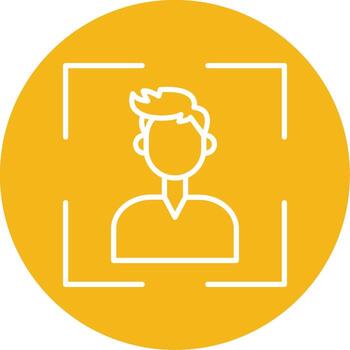 escanear qr código línea multi circulo vector