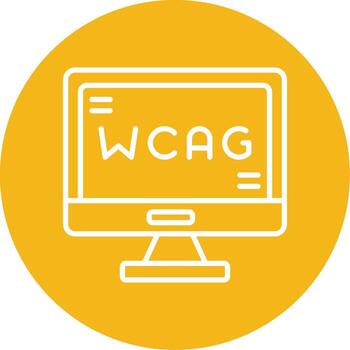 wcag conformidad Insignia línea multi circulo vector