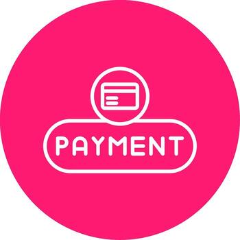 hacer pago botón línea multi circulo vector