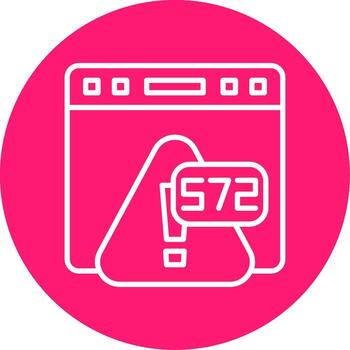 error 572 web enchufe desconectado línea multi circulo vector