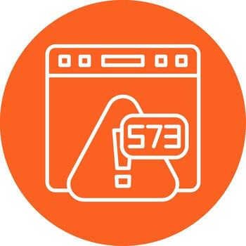 error 573 cdn conexión error línea multi circulo vector