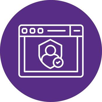 Authentication Login Icon Line Multi Circle vector