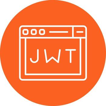 JWT Authentication Token Line Multi Circle vector