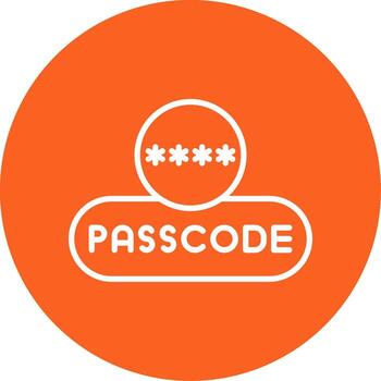Enter Passcode Button Line Multi Circle vector