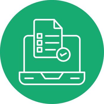 HTML Form Validation Icon Line Multi Circle vector