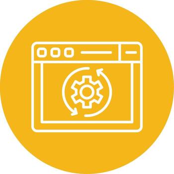 ui componente ciclo vital icono línea multi circulo vector