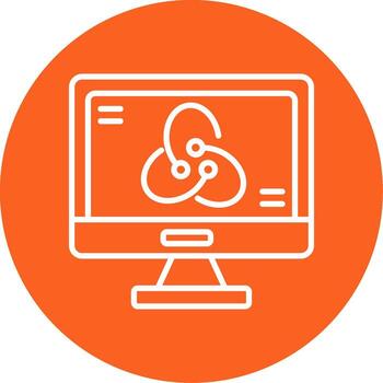 redux estado gerente símbolo línea multi circulo vector