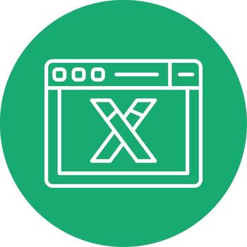 Vuex Central Store Icon Line Multi Circle vector
