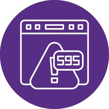 error 595 web aplicación manifiesto desaparecido línea multi circulo vector