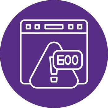 Error 600 Custom App Timeout Line Multi Circle vector