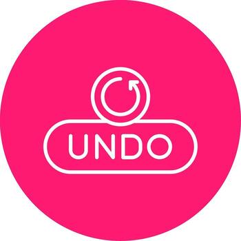 Undo Action Button Line Multi Circle vector