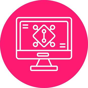 API Gateway Entry Point Icon Line Multi Circle vector