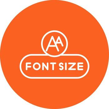 Adjust Font Size Button Line Multi Circle vector