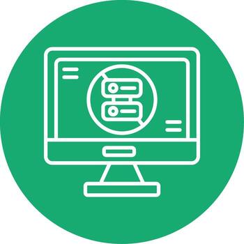 Serverless Function Icon Line Multi Circle vector