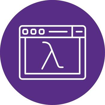 Lambda Function Code Block Line Multi Circle vector
