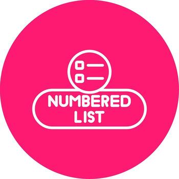 Numbered List Toggle Button Line Multi Circle vector