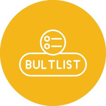 Bullet List Toggle Button Line Multi Circle vector