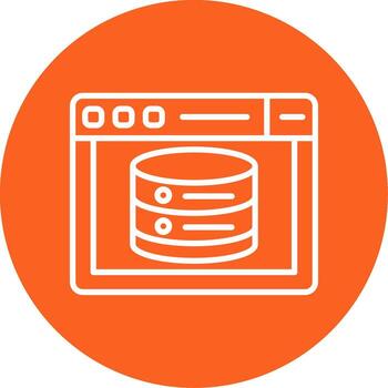 Web Caching Strategy Icon Line Multi Circle vector