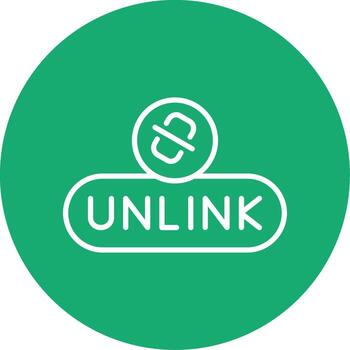 Remove Link Button Line Multi Circle vector